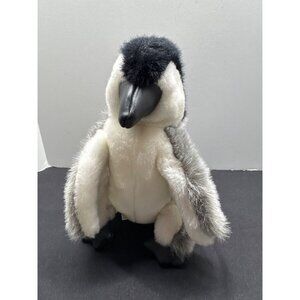 Folkmanis Penguin Plush Hand Puppet Black White Gray Small Hand 9"